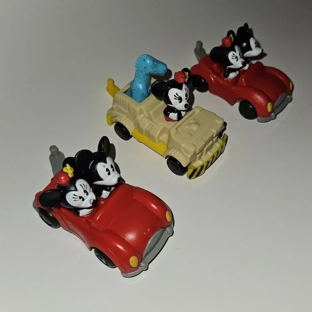 3 Disney World Toy Lot Mickey Minnie Mouse Runaway Railway Dinosaur McDonald's